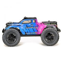 Absima mini Monster Truck 4WD 1/16 carrosserie rose et bleue 16007