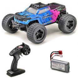 Absima mini Monster Truck 4WD 1/16 carrosserie rose et bleue 16007