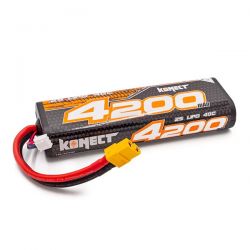 Batterie Li-Po Konect 2S 4200mAh 7.4V 40C prise XT60 KN-LP2S4200-XT60