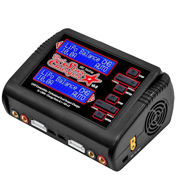 Chargeur modelisme rc double sortie dual-star v2.0 220/12v 2x120w