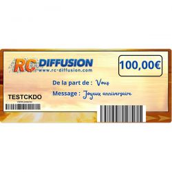 Chèque-cadeau Rc-Diffusion 100,00 uros