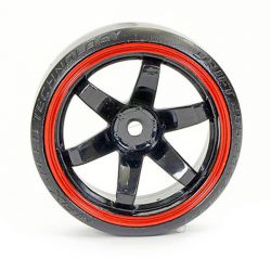 Fastrax 4 pneus drift bordure rouge FAST0086BKR