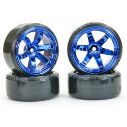 Fastrax 4 pneus drift jantes bleue métalisées