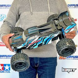 FTX Crossbow Monster Truggy RC 1/10 brushless 4X4 carrosserie bleue 