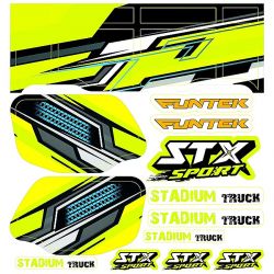 Funtek planche de stickers jaune pour STX FTK-21069