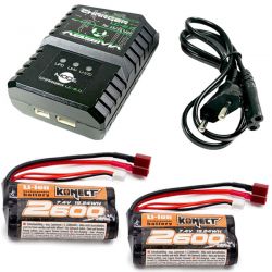 Pack chargeur Ultimate 2A 25W + 2 batteries Li-Ion 7,4V 2600mAh pour STX MTX