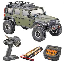 Pack éco Absima CR3.4 Sherpa Crawler 1/10 4WD carrosserie vert olive