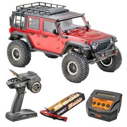 Pack éco Absima CR3.4 Sherpa Pro Crawler 1/10 4WD carrosserie rouge