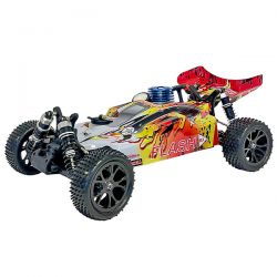 Pack eco buggy 1/10 thermique MHD Flash carrosserie jaune