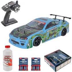 Pack éco FTX Banzai NT 1/10 thermique 4WD carrosserie bleue